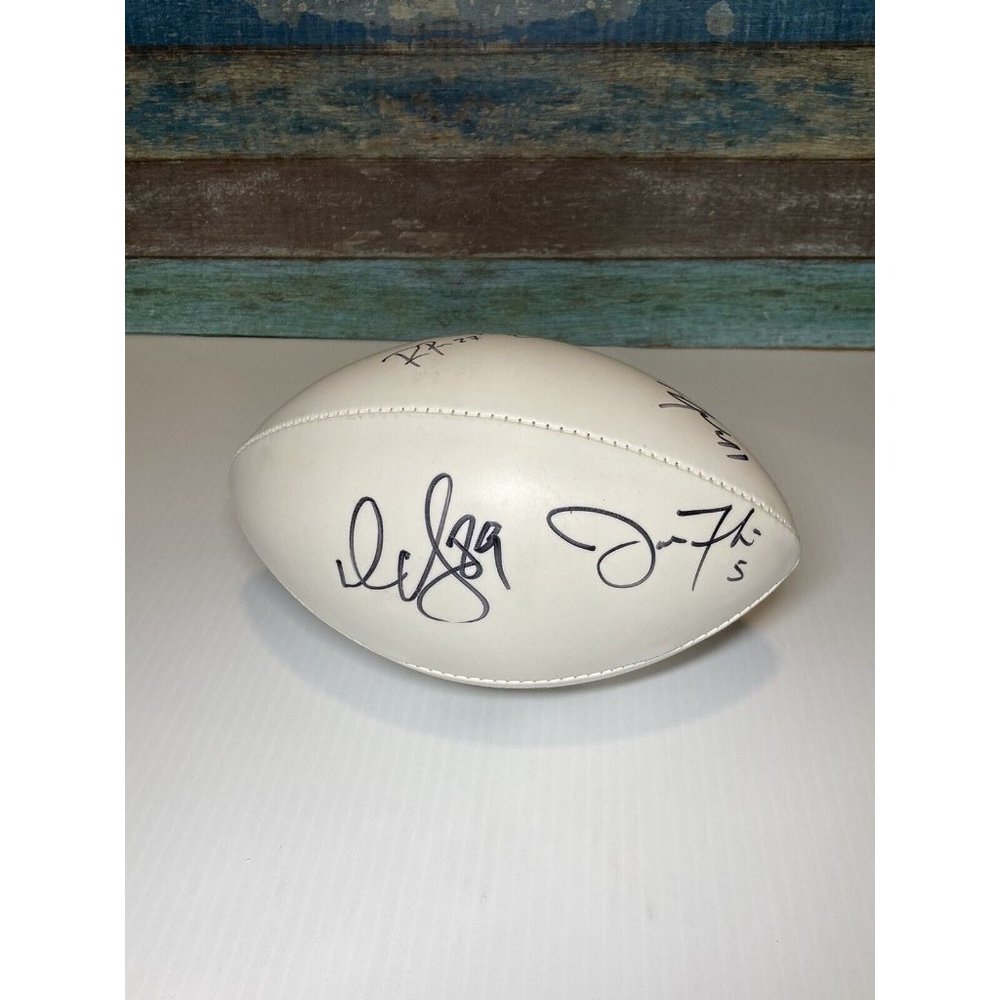 BALTIMORE RAVENS Signed Autographed Mini FOOTBALL Flacco Clayton Rice Smith